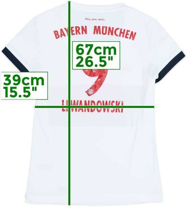 2015-16 Bayern Munich Away Shirt Lewandowski #9 - 4/10 - (Women's S)