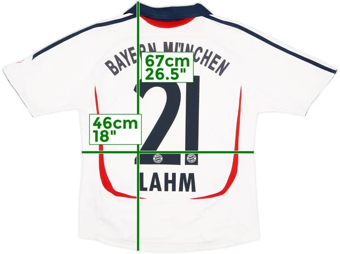 2006-07 Bayern Munich Away Shirt Lahm #21 - 6/10 - (L.Boys)