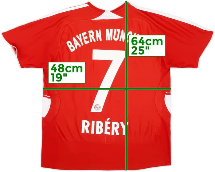 2007-08 Bayern Munich Home Shirt Ribery #7 - 6/10 - (L.Boys)