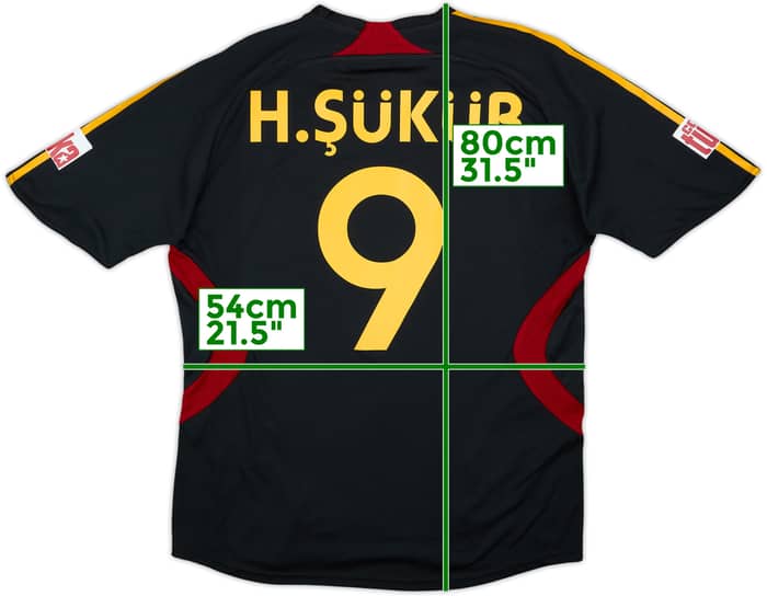 Camiseta de la tercera equipación del Galatasaray 2007-08 H.Sukur #9 - 6/10 - (L)