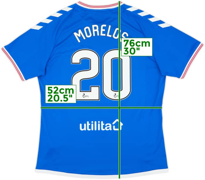 2019-20 Rangers Home Shirt Morelos #20 - 5/10 - (L)