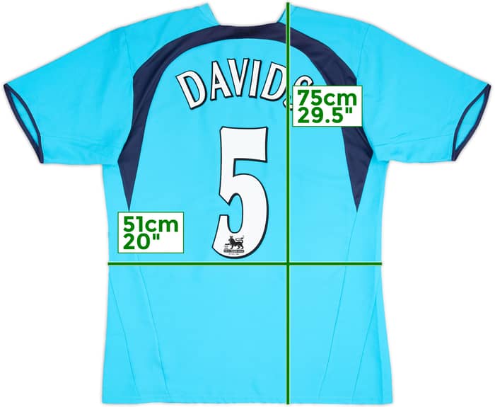 Camiseta de visitante del Tottenham 2006-07 Davids #5 - 8/10 - (M)