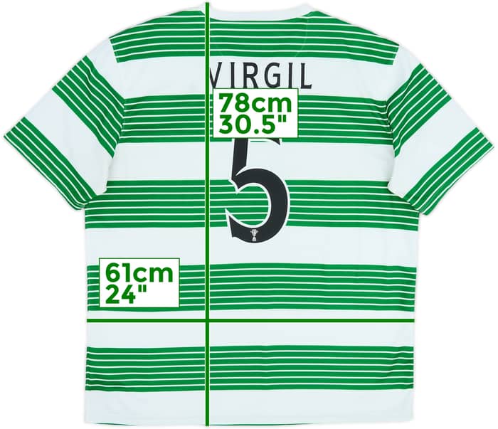 2013-15 Celtic Home Shirt Virgil #5 - 5/10 - (XL)