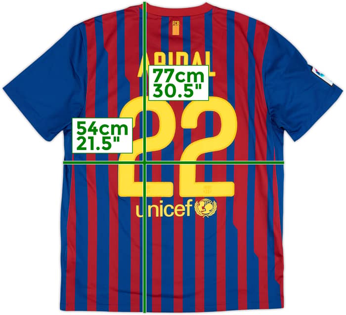 2011-12 Barcelona Home Shirt Abidal #22 - 6/10 - (L)