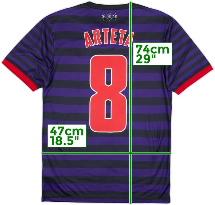 2012-13 Arsenal Away Shirt Arteta #8 - 8/10 - (S)