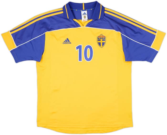 Camiseta de local preparada para partido de Suecia 2000-02 #10