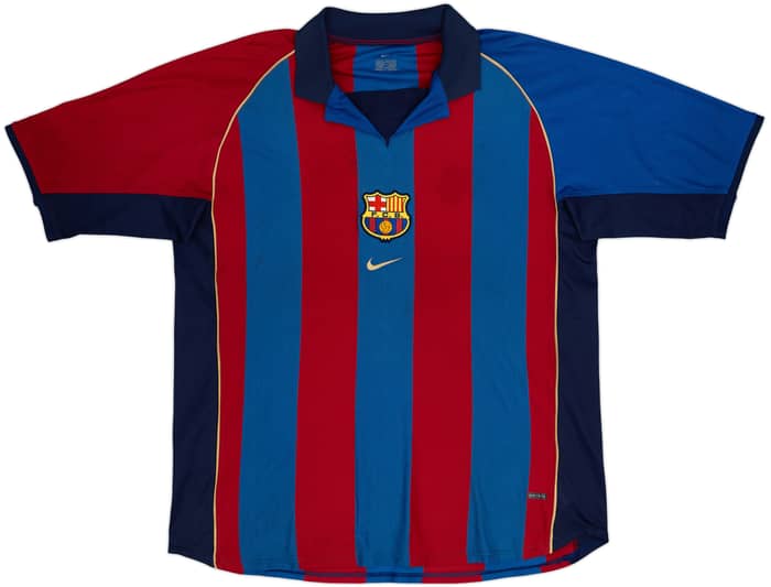2001-02 Barcelona Home Shirt Rivaldo #10 - 7/10 - (XL)