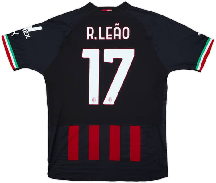 2022-23 AC Milan Authentic Home Shirt R.Leao #17 - 9/10 - (XL)