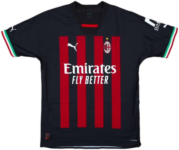 2022-23 AC Milan Authentic Home Shirt R.Leao #17 - 9/10 - (XL)