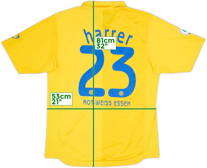 2007-08 Rot-Weiss Essen Match Issue Away Shirt Harrer #23