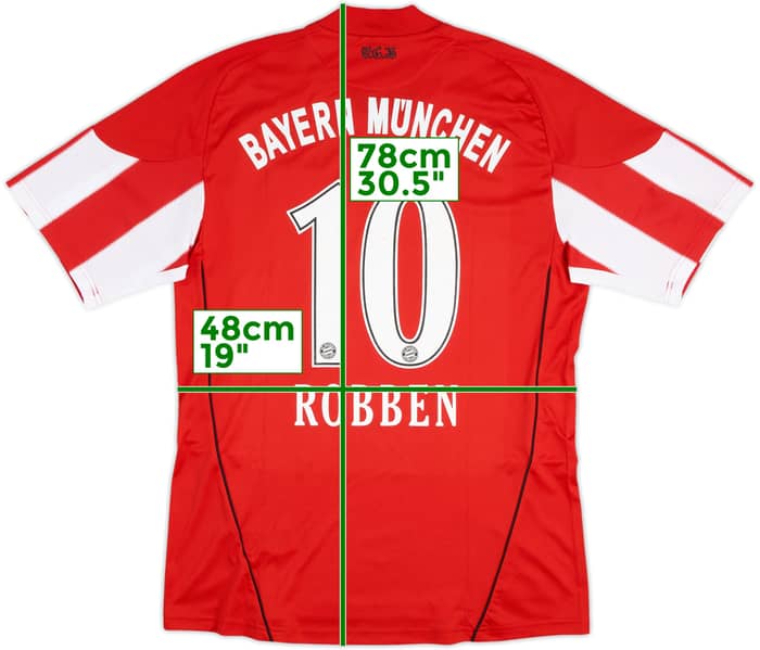 2010-11 Bayern Munich Home Shirt Robben #10 - 6/10 - (M)