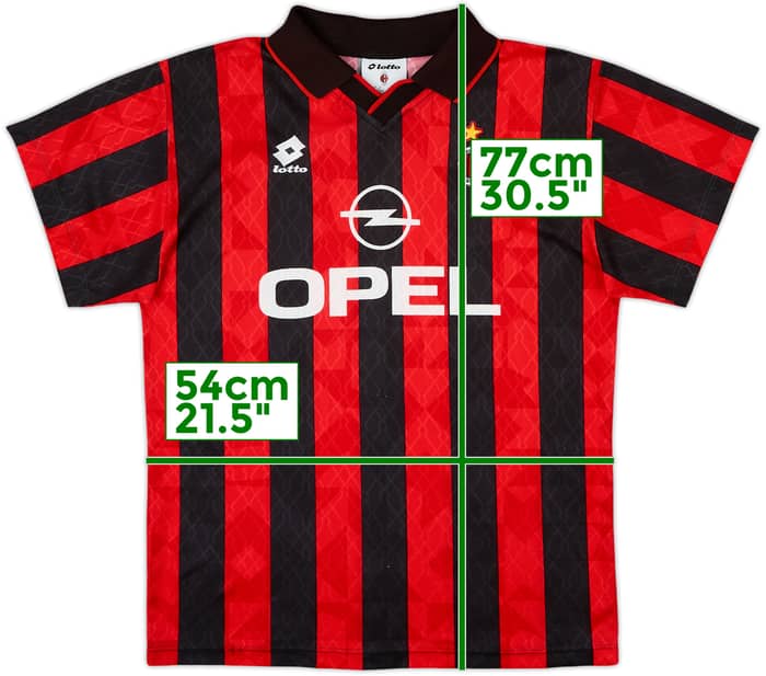 1995-96 AC Milan Home Shirt - 4/10 - (L)