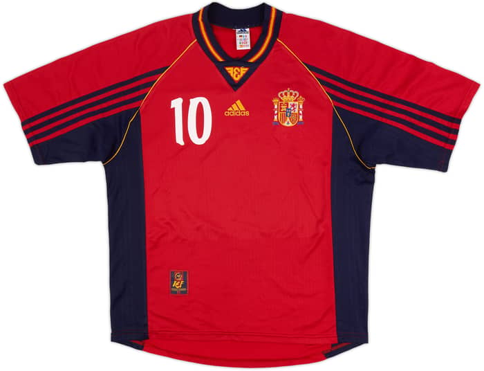 1998-99 Spain Home Shirt Raul #10 - 6/10 - (L)