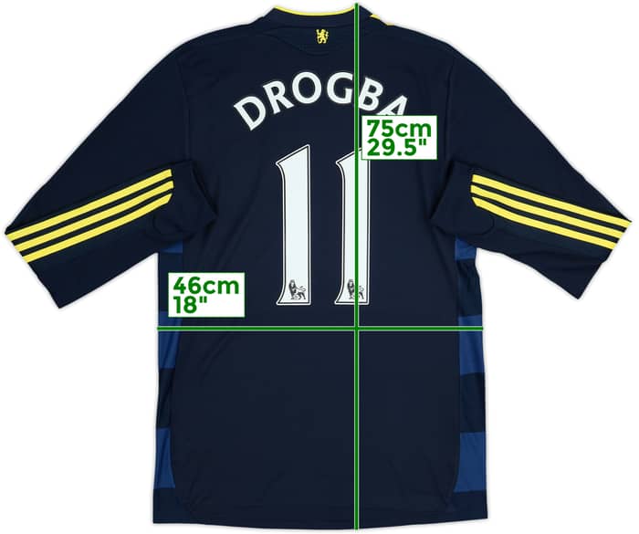 2009-10 Chelsea Player Issue Away L/S Shirt Drogba #11 - 9/10 - (S)