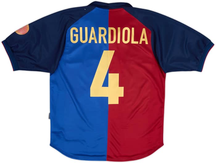 1999-00 Barcelona Centenary Home Shirt Guardiola #4 - 8/10 - (M)