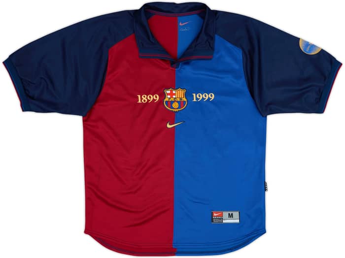 1999-00 Barcelona Centenary Home Shirt Guardiola #4 - 8/10 - (M)