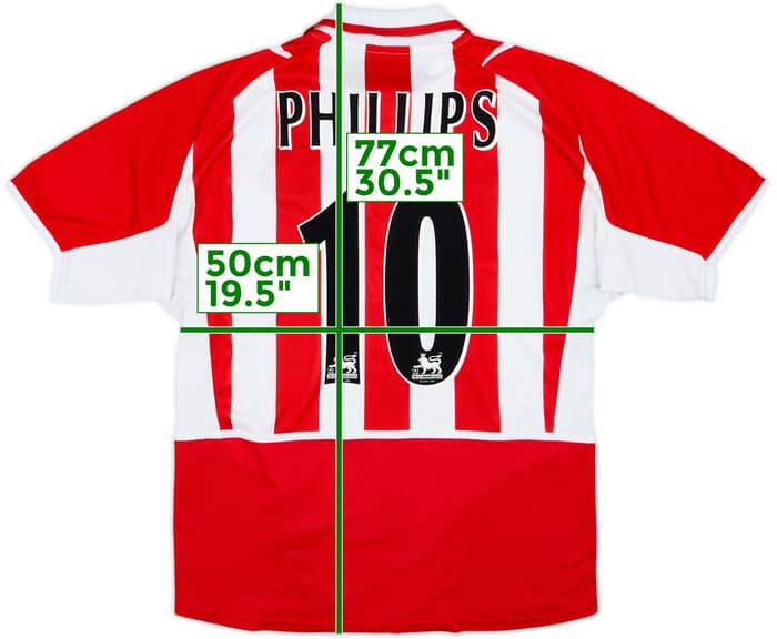 2002-04 Sunderland Home Shirt Phillips #10 - 8/10 - (L)