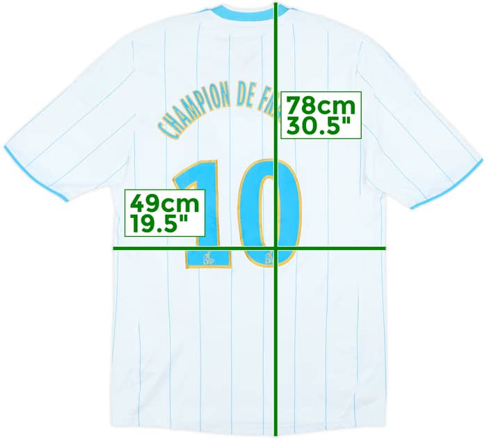 2009-10 Olympique Marseille 'Champion de France' Home Shirt #10 - 8/10 - (M)