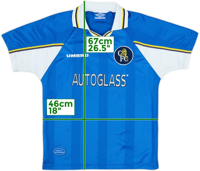 1997-99 Chelsea Home Shirt - 8/10 - (12-13 Years)