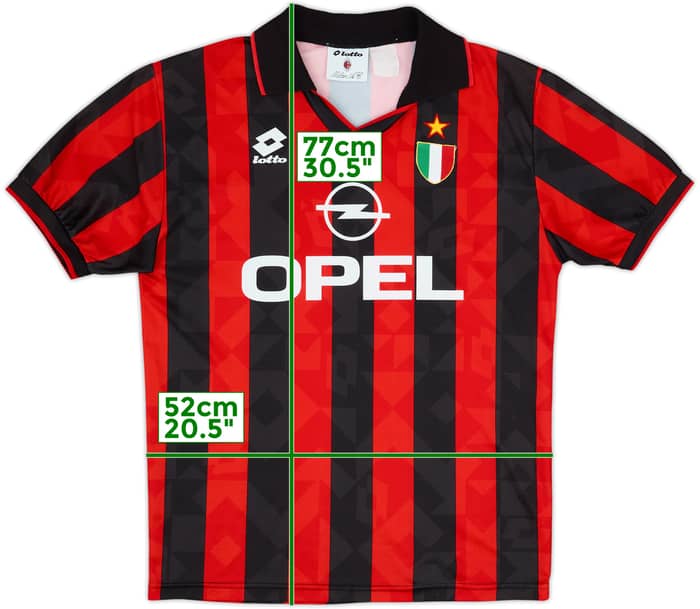 1994-95 AC Milan Home Shirt - 7/10 - (M)