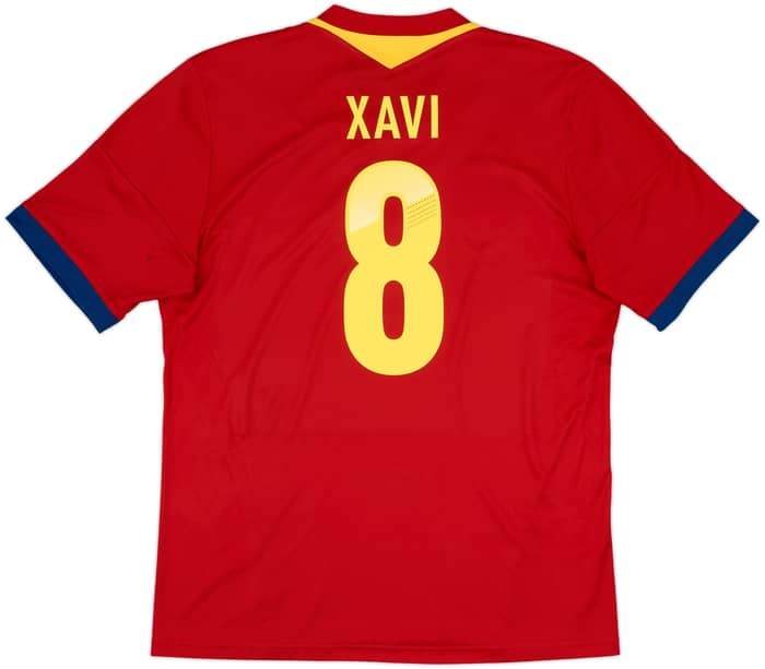 2013 Spain Confederation Cup Home Shirt Xavi #8 - 7/10 - (L)