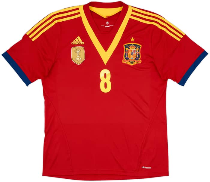 2013 Spain Confederation Cup Home Shirt Xavi #8 - 7/10 - (L)
