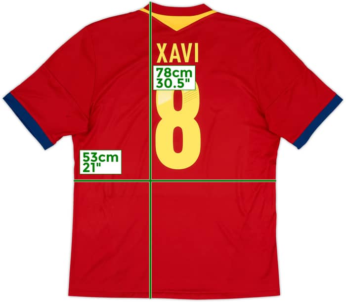 2013 Spain Confederation Cup Home Shirt Xavi #8 - 7/10 - (L)