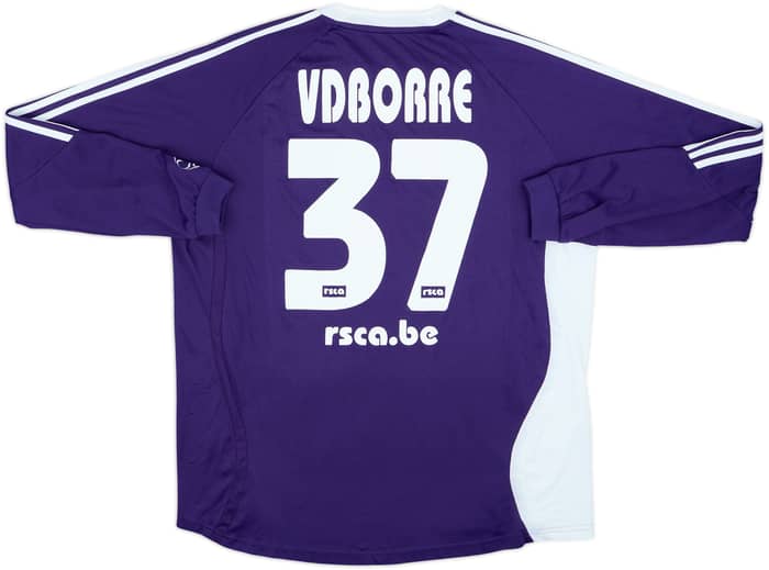 2006-08 Anderlecht Home L/S Shirt VD Borre #37 - 6/10 - (XL)