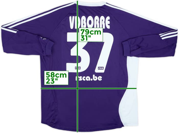 2006-08 Anderlecht Home L/S Shirt VD Borre #37 - 6/10 - (XL)