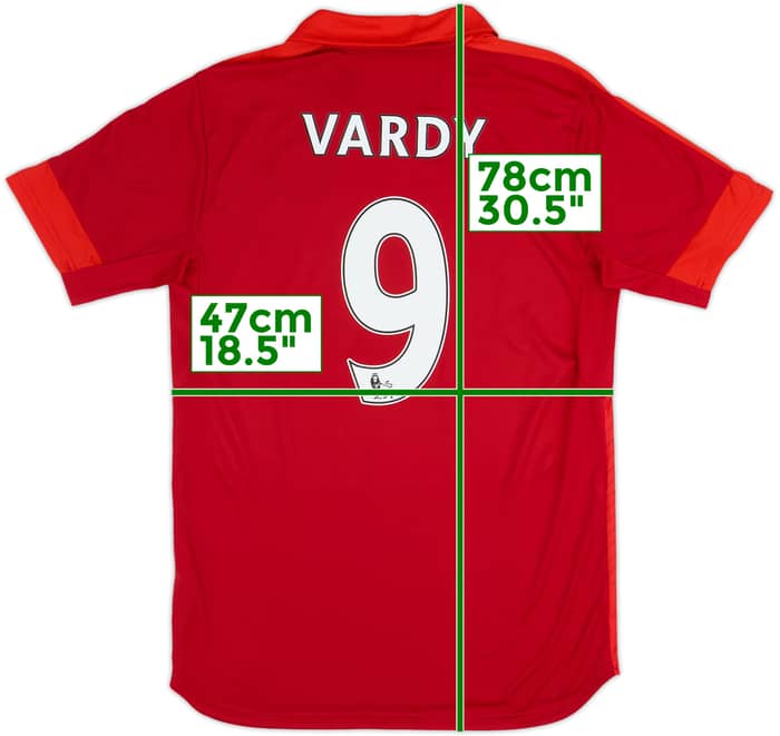 2016-17 Leicester Away Shirt Vardy #9 - 9/10 - (M)