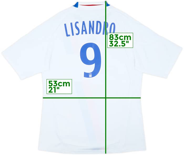 2010-11 Lyon Home Shirt Lisandro #9 - 7/10 - (L)