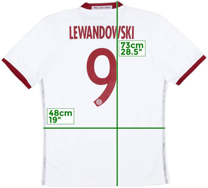 2016-17 Bayern Munich Third Shirt Lewandowski #9 - 8/10 - (M)