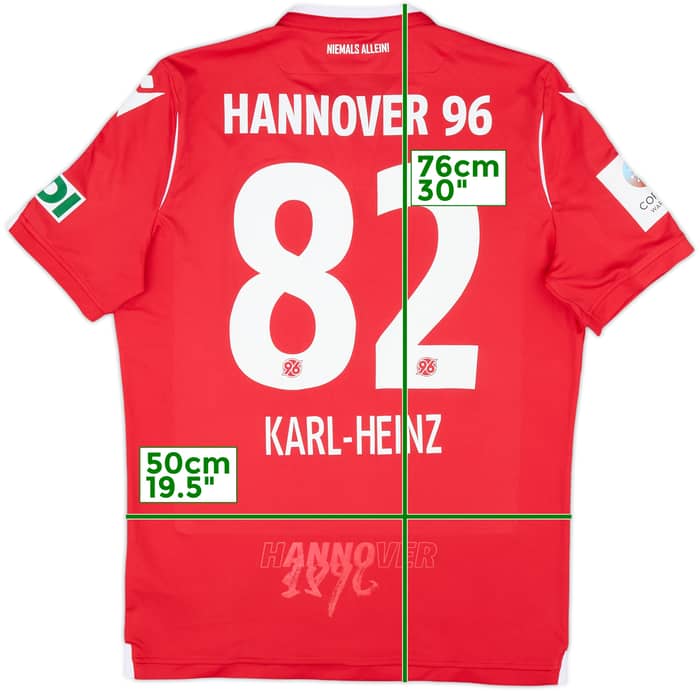 2019-20 Hannover 96 Home Shirt Karl-Heinz #82 - 8/10 - (L)