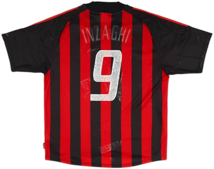 2002-03 AC Milan Home Shirt Inzaghi #9 - 4/10 - (XL)