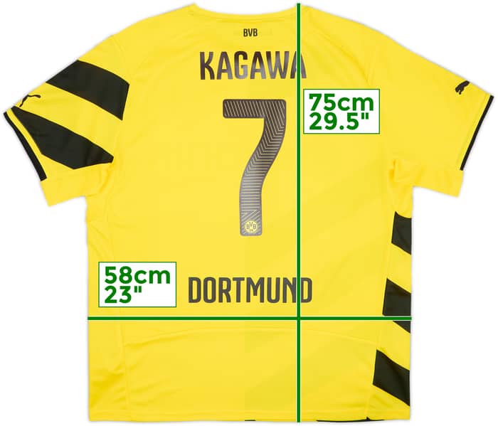 2014-15 Borussia Dortmund Home Shirt Kagawa #7 - 7/10 - (XL)