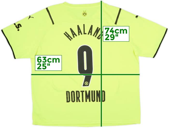 2021-22 Borussia Dortmund European Home Shirt Haaland #9 - 8/10 - (XXL)