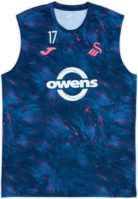 2023-24 Swansea Player Issue Joma Training Vest #17 - 9/10 - (L)