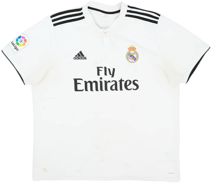 2018-19 Real Madrid Home Shirt - 4/10 - (XL)