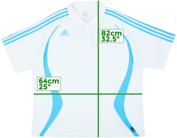 2006-07 Olympique Marseille adidas Polo Shirt - 5/10 - (XXL)