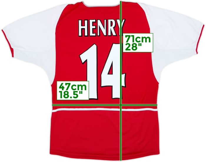 2002-04 Arsenal Home Shirt Henry #14 - 6/10 - (S)