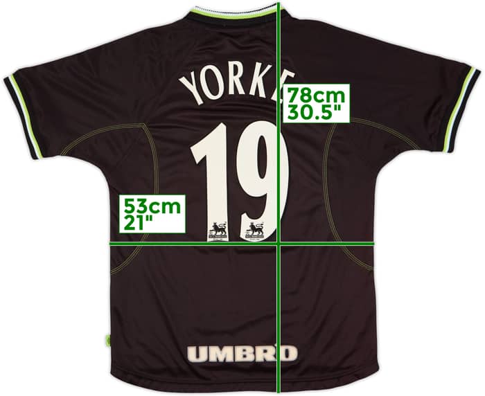 1998-99 Manchester United Third Shirt Yorke #19 - 6/10 - (M)