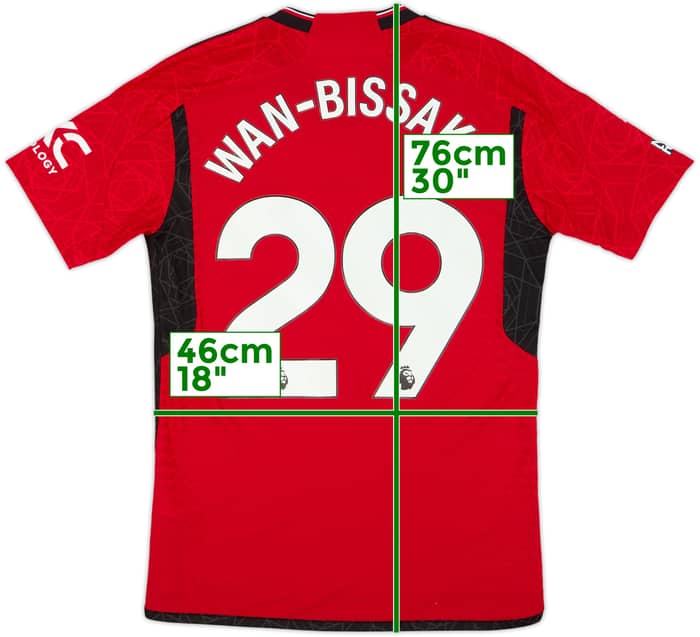 2023-24 Manchester United Authentic Home Shirt Wan-Bissaka #29 - 8/10 - (M)