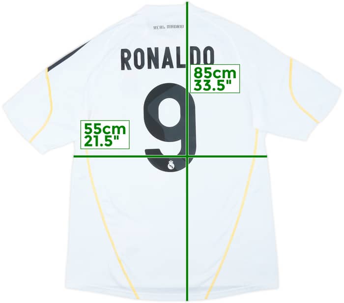 2009-10 Real Madrid Home Shirt Ronaldo #9 - 8/10 - (XL)
