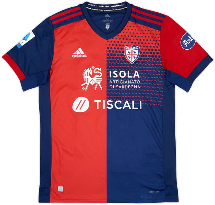 2021-22 Cagliari Signed Home Shirt Bellanova #12 - 8/10 - (M)