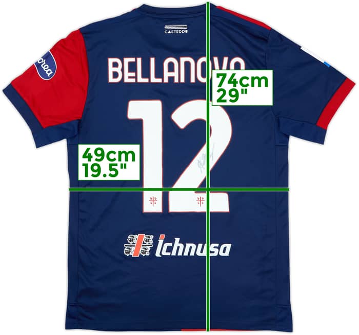 2021-22 Cagliari Signed Home Shirt Bellanova #12 - 8/10 - (M)
