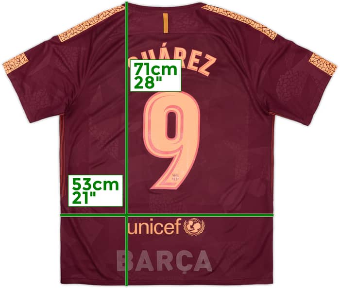2017-18 Barcelona Third Shirt Suarez #9 - 9/10 - (L)