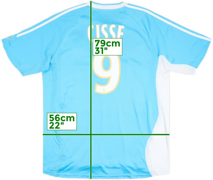 2006-07 Olympique Marseille Away Shirt Cisse #9 - 6/10 - (XL)