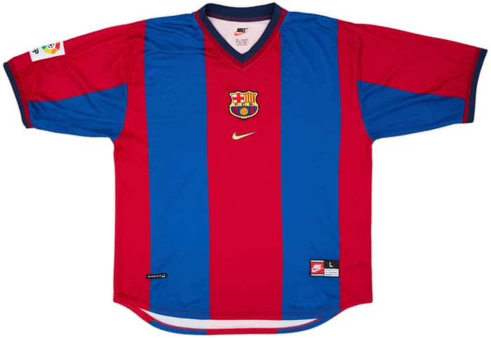 1998-00 Barcelona Home Shirt Rivaldo #11 - 9/10 - (L)