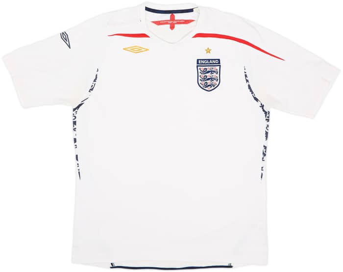 2007-09 England Home Shirt - 5/10 - (XL)