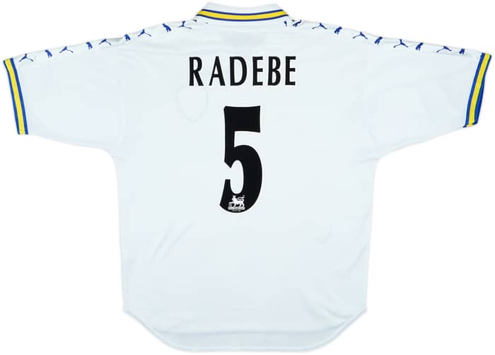 1998-00 Leeds United Home Shirt Radebe #5 - 6/10 - (L)
